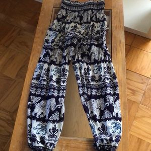 The Elephant Harem Pants - Purple